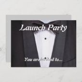 Tuxedo Black stropdas plechtige partij Kaart (Voorkant / Achterkant)