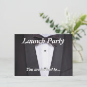 Tuxedo Black stropdas plechtige partij Kaart (Staand voorkant)