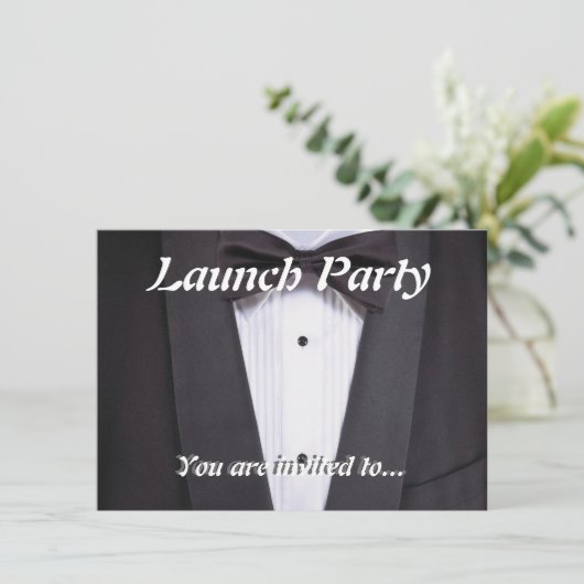 Tuxedo Black stropdas plechtige partij Kaart (Staand voorkant)