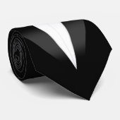 Tuxedo Black White Bow Stropdas (Opgerold)