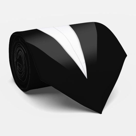 Tuxedo Black White Bow Stropdas (Opgerold)