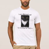 Tuxedo Black & White Cat T-Shirt (Voorkant)