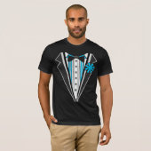 Tuxedo Blue Stripes T-shirt (Voorkant volledig)