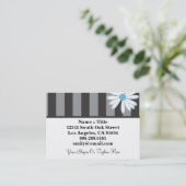 Tuxedo Blues High Mode Boutique Floral Designer Visitekaartje (Staand voorkant)