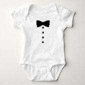 Tuxedo Bow stropdas Apparel Formal Romper (Voorkant)