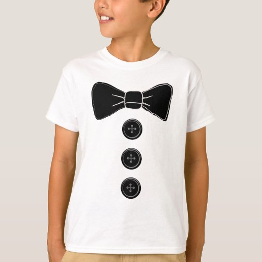 Tuxedo Bow Stropdas Boys T-shirts (Voorkant)