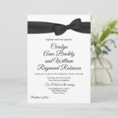Tuxedo Bow Stropdas bruiloft uitnodiging (Staand voorkant)