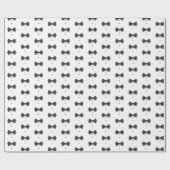 Tuxedo Bow Stropdas & Buttonnen Patroon Zwart ID10 Cadeaupapier (Vlak)