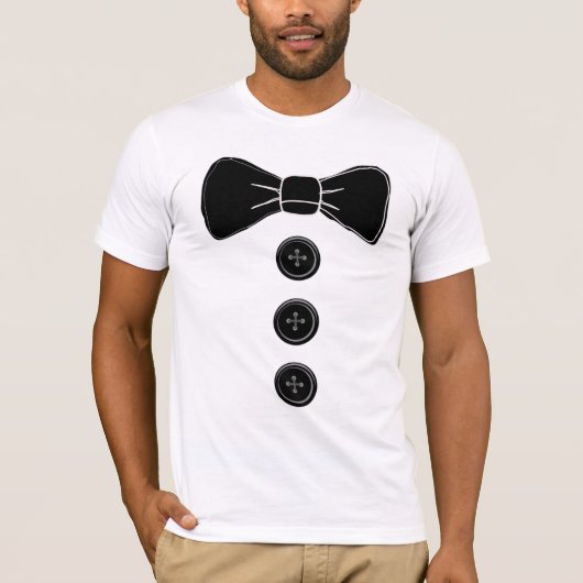 Tuxedo Bow Stropdas MANNEN T-shirts (Voorkant)