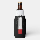 Tuxedo Bridesman Wedding Bottle Cooler (Fles Voorkant)
