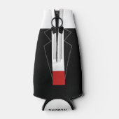 Tuxedo Bridesman Wedding Bottle Cooler (Achterkant)