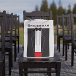 Tuxedo Bridesman Wedding Favor Reusable Bag Boodschappentas<br><div class="desc">Tuxedo Bridesman Reusable Bag. Handy resuable bag and a useful thank you gift for your Bridesman or if you like style as you shop,  customize with your own text</div>