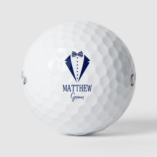 Tuxedo Bruidegom Golfballen (Voorkant)