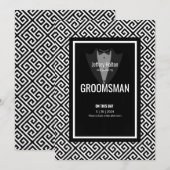 Tuxedo bruidsjonker, getuige zwart-wit smoking  kaart (Voorkant / Achterkant)