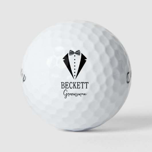 Tuxedo Bruidsjonker Golfballen (Voorkant)
