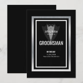 Tuxedo bruidsjonker zwart en wit smoking  kaart (Voorkant / Achterkant)