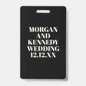 Tuxedo Bruiloft Beveiligingsbadge Badge (Achterkant)