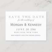 Tuxedo bruiloft boog Stropdas opslaan van de datum Visitekaartje (Achterkant)