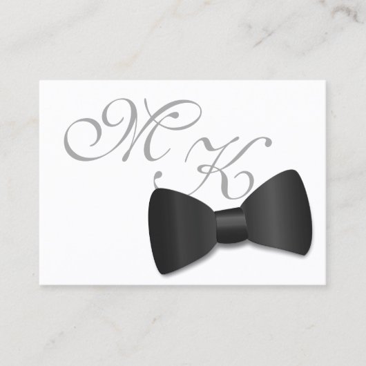 Tuxedo bruiloft boog Stropdas opslaan van de datum Visitekaartje (Voorkant)