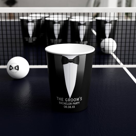 Tuxedo Bruiloft De Groom Bachelor Party Paper Cup Papieren Bekers