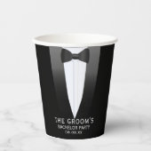 Tuxedo Bruiloft De Groom Bachelor Party Paper Cup Papieren Bekers (Voorkant)