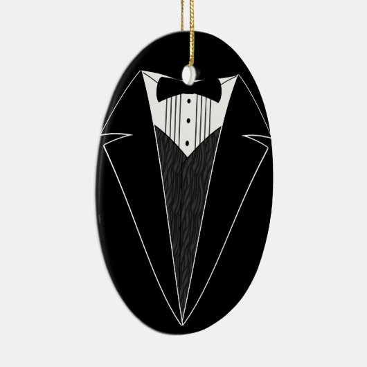 Tuxedo bruiloft gepersonaliseerde kerst ornament (Rechts)
