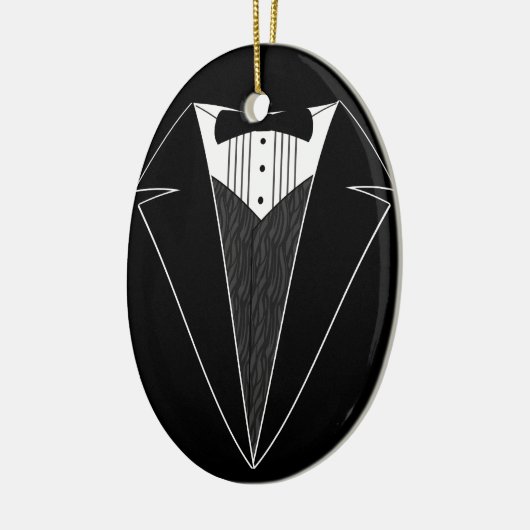 Tuxedo bruiloft gepersonaliseerde kerst ornament (Links)