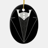 Tuxedo bruiloft gepersonaliseerde kerst ornament (Voorkant)