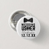 Tuxedo Bruiloft Usher Bruids Party Button (Voorkant /achterkant)