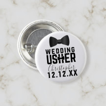 Tuxedo Bruiloft Usher Bruids Party Button