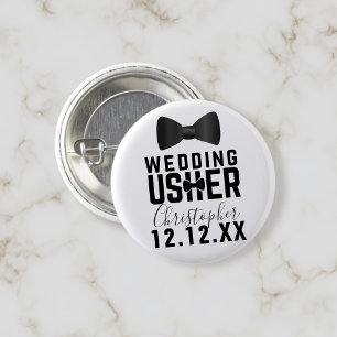 Tuxedo Bruiloft Usher Bruids Party Button