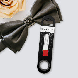 Tuxedo bruiloft vader van de bruid gunst Bar Key Speed Flessenopener