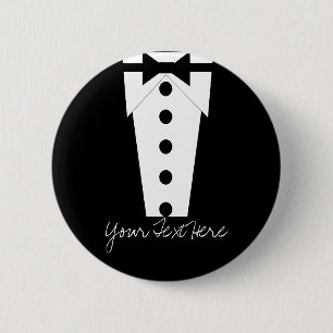 Tuxedo-Button Ronde Button 5,7 Cm