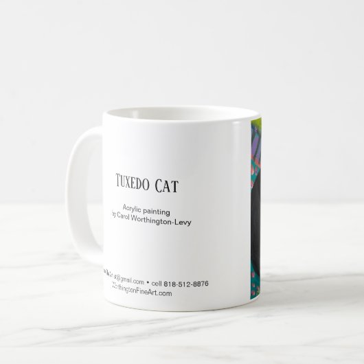 Tuxedo Cat 11 oz Mok (Voorkant links)