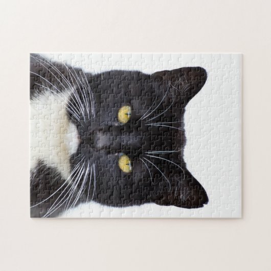 Tuxedo Cat 11x14 Photo Puzzle with Gift Box Legpuzzel (Horizontaal)