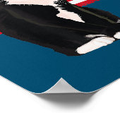 Tuxedo Cat 4 juli Patriottische Gift Volwassenen K Poster (Hoek)