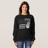 Tuxedo Cat 4th of July US American Flag Patriotic Trui (Voorkant volledig)
