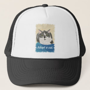 Tuxedo Cat Adopteer een kat promotie petten