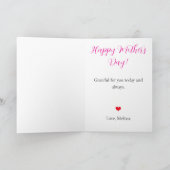 Tuxedo Cat and Flowers Custom Text Mother's Day Kaart (Binnen)