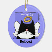 Tuxedo Cat Angel personaliseren Keramisch Ornament (Links)