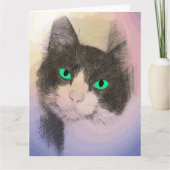 TUXEDO CAT ART BLANK KAART (Voorkant)