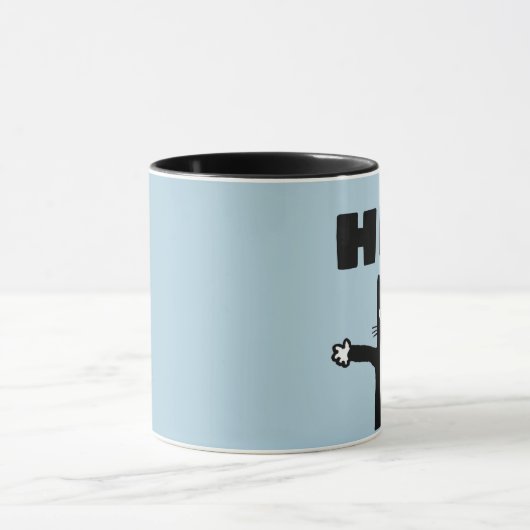 TUXEDO CAT ART COFFEE MOK, PANDA KAT CARTOON MOK (Midden)