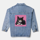 TUXEDO CAT ART DENIM JAS JACKET (Achterkant)