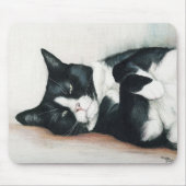 "Tuxedo Cat" Art Muismat (Voorkant)