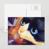 Tuxedo Cat Art - Multi Briefkaart (Voorkant / Achterkant)