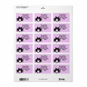 TUXEDO CAT ART RETURN ADRES ETIKETTERS ETIKET (Full Sheet)
