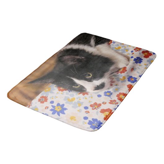 Tuxedo Cat Badmat (Gekanteld)