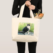 Tuxedo Cat Bag Grote Tote Bag (Voorkant (product))