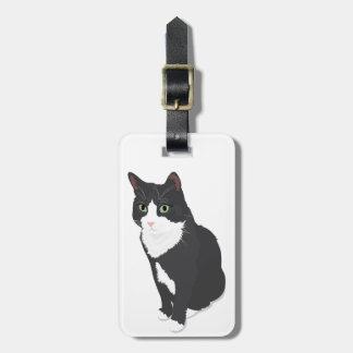 Tuxedo Cat Bagagelabel