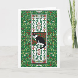 Tuxedo Cat Baroque Feestdagen Kaart